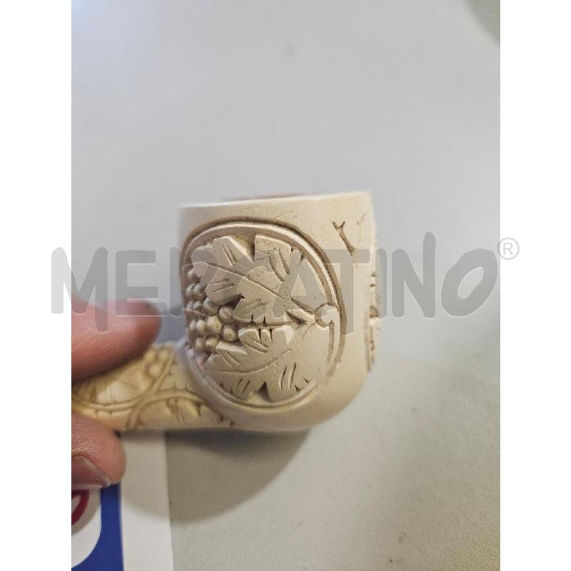 PIPA SCHIUMA DI MARE FOGLIE FRUTTA FUMATA 15X5CM | Mercatino dell'Usato Modena 2