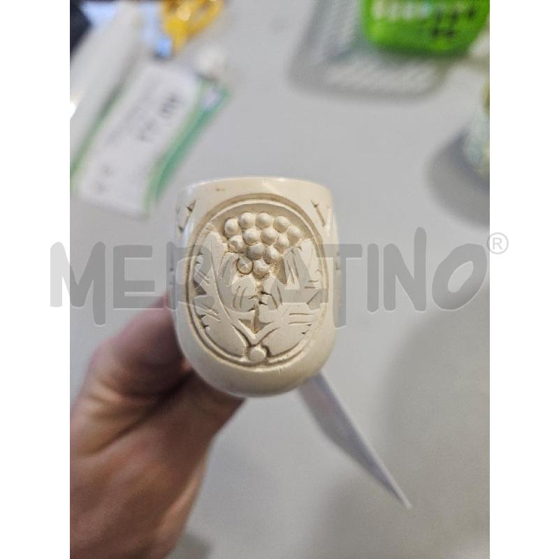 PIPA SCHIUMA DI MARE FOGLIE FRUTTA FUMATA 15X5CM | Mercatino dell'Usato Modena 3