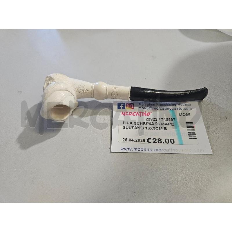 PIPA SCHIUMA DI MARE SULTANO 16X5CM BOCCHINO NERO | Mercatino dell'Usato Modena 1