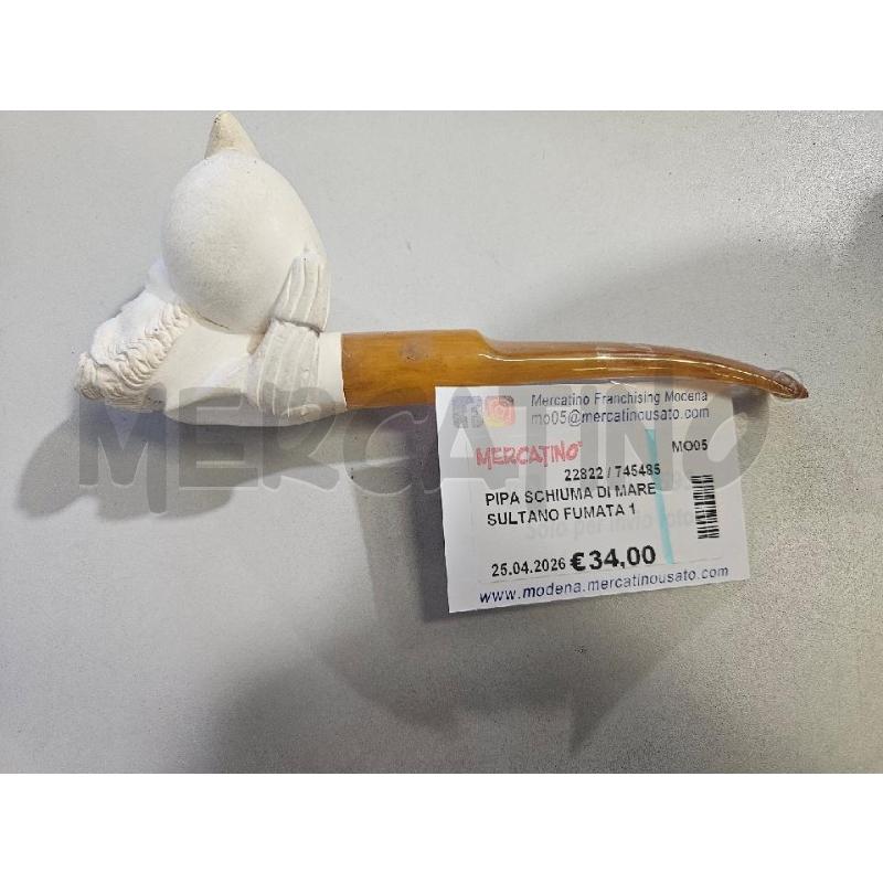 PIPA SCHIUMA DI MARE SULTANO FUMATA 19X7CM | Mercatino dell'Usato Modena 1