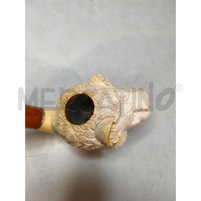 PIPA SCHIUMA DI MARE TESTA DI LEONE FUMATA 17CM | Mercatino dell'Usato Modena 3