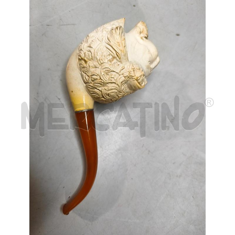 PIPA SCHIUMA DI MARE TESTA DI LEONE FUMATA 17CM | Mercatino dell'Usato Modena 4