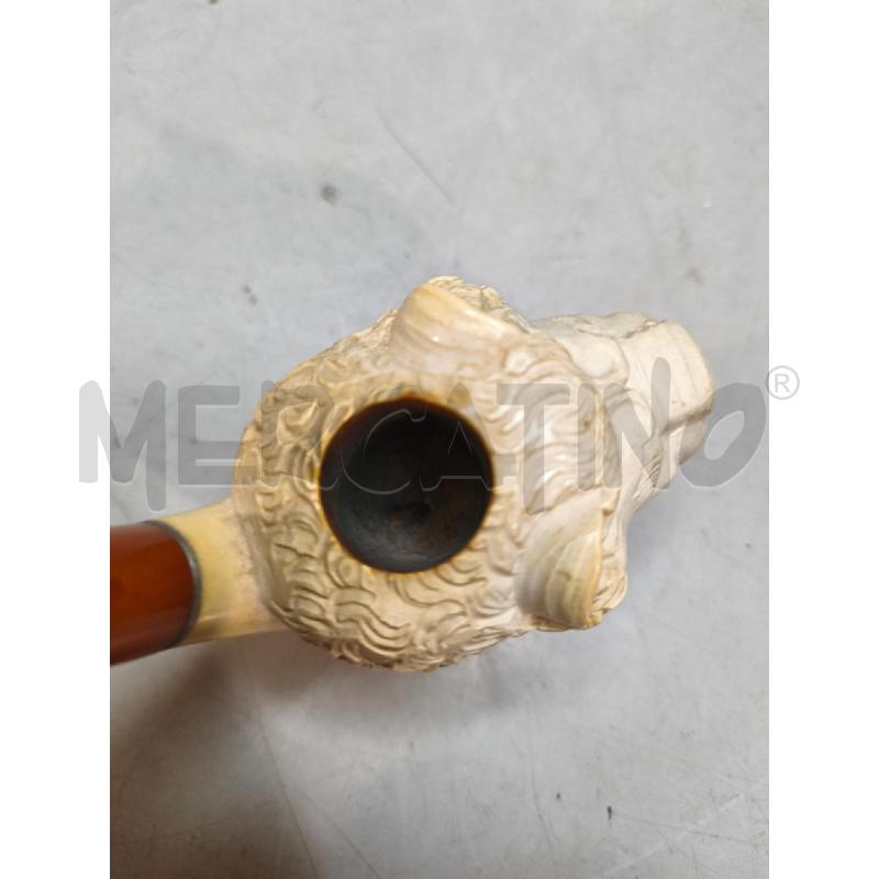 PIPA SCHIUMA DI MARE TESTA DI LEONE FUMATA 17CM | Mercatino dell'Usato Modena 5