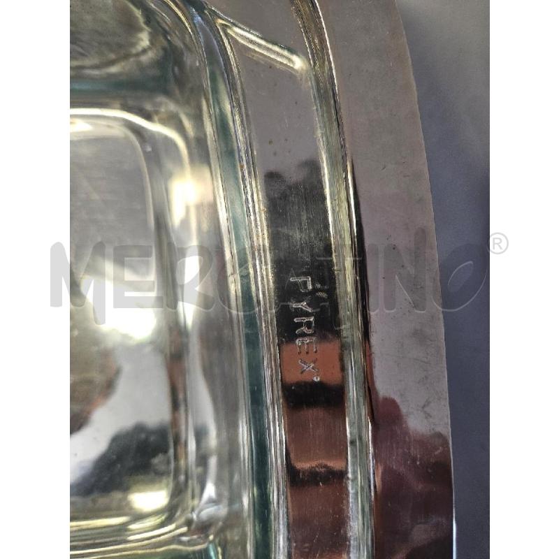 PIROFILA PYREX CON PORTA PIROFILA SILVER PLATED 40X28CM | Mercatino dell'Usato Modena 3