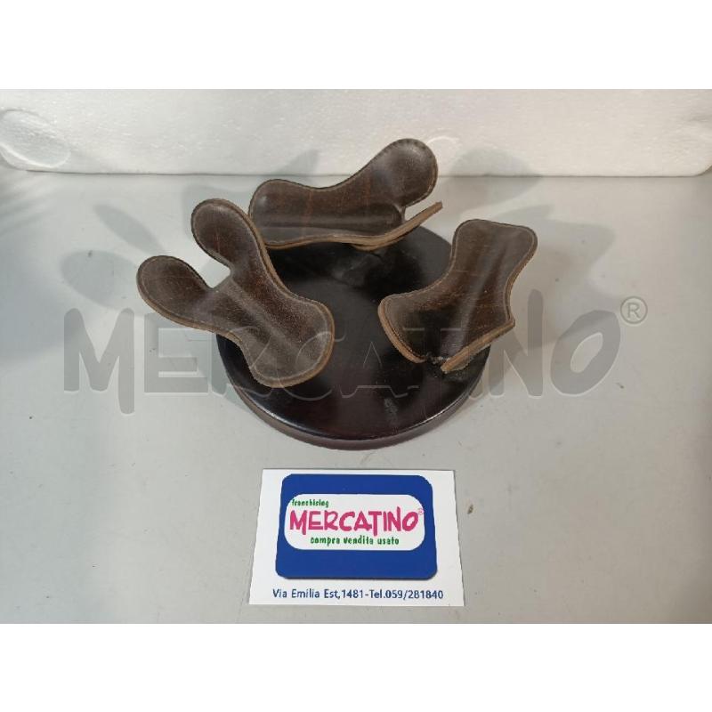 POGGIA PIPE PZ.3 LEGNO CUOIO SVINELLI | Mercatino dell'Usato Modena 1