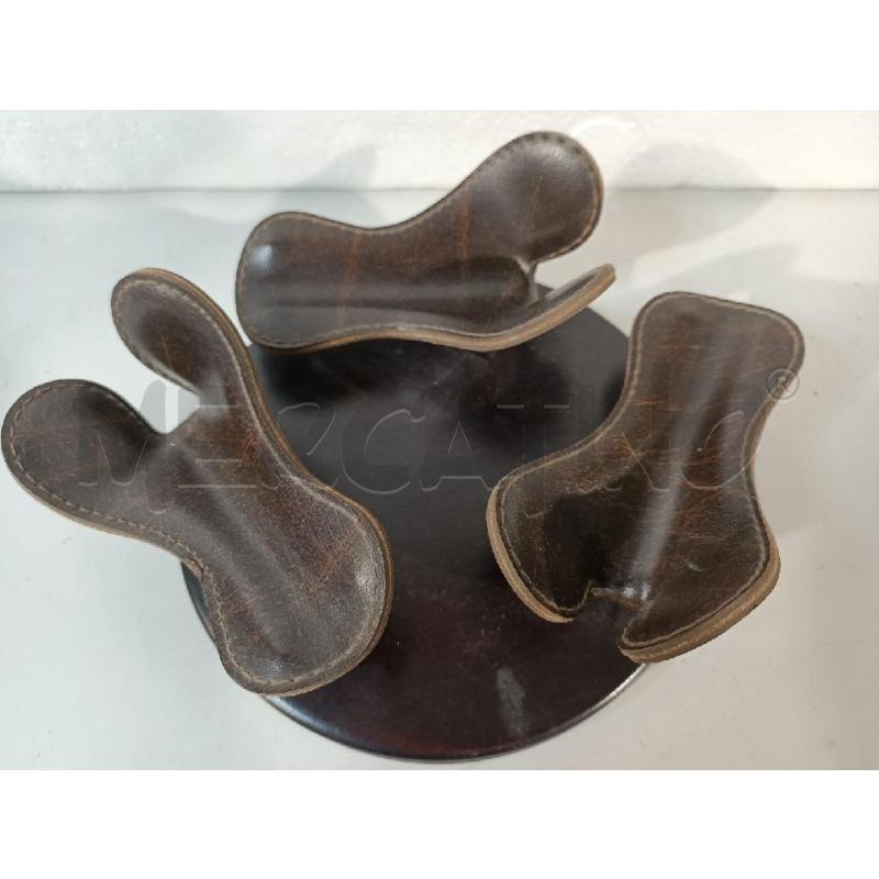 POGGIA PIPE PZ.3 LEGNO CUOIO SVINELLI | Mercatino dell'Usato Modena 2