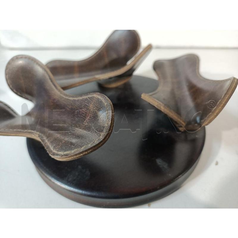 POGGIA PIPE PZ.3 LEGNO CUOIO SVINELLI | Mercatino dell'Usato Modena 5