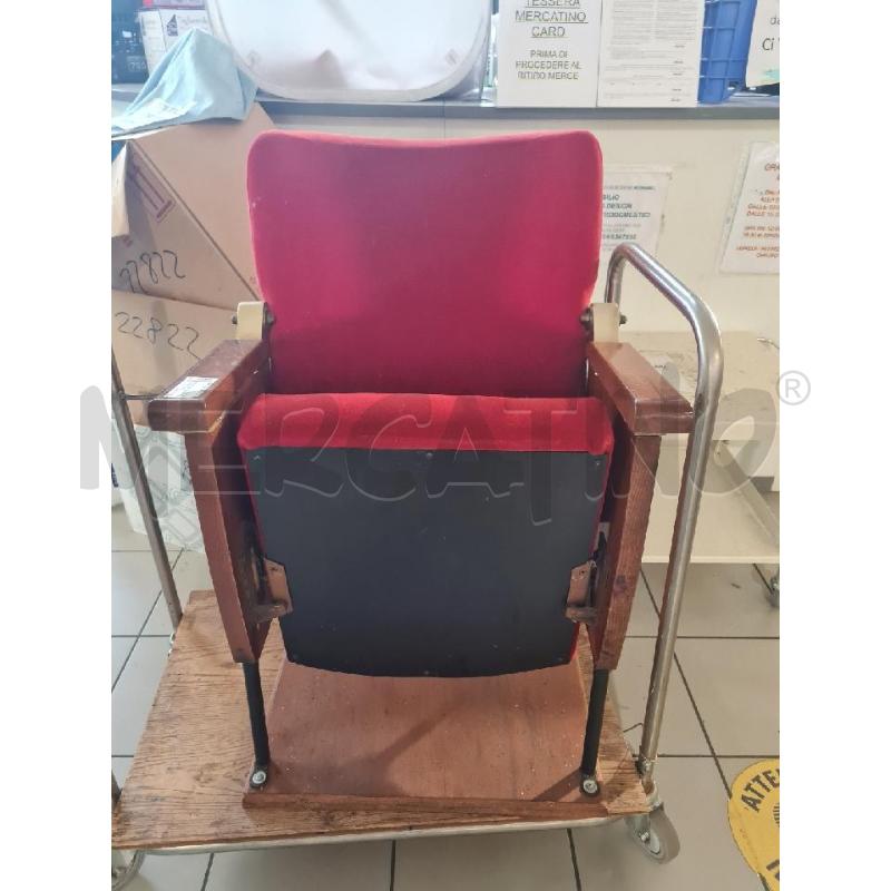POLTRONA CINEMA LEGNO ROSSA  | Mercatino dell'Usato Modena 1