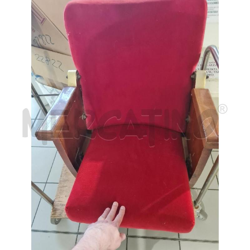 POLTRONA CINEMA LEGNO ROSSA  | Mercatino dell'Usato Modena 2