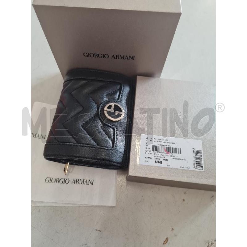 PORTA FOGLIO ARMANI NERO PELLE | Mercatino dell'Usato Modena 1