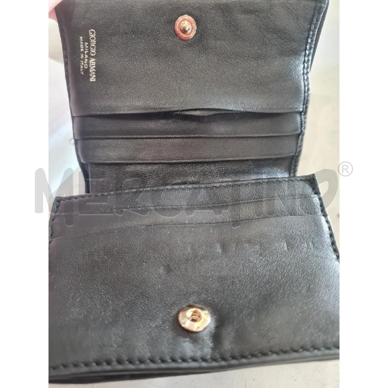 PORTA FOGLIO ARMANI NERO PELLE | Mercatino dell'Usato Modena 2