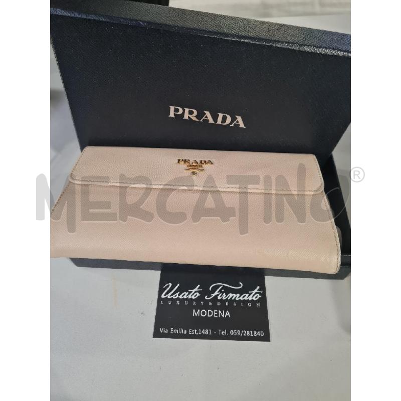 PORTA FOGLIO PRADA ROSA CHIARO CON SCAT | Mercatino dell'Usato Modena 1