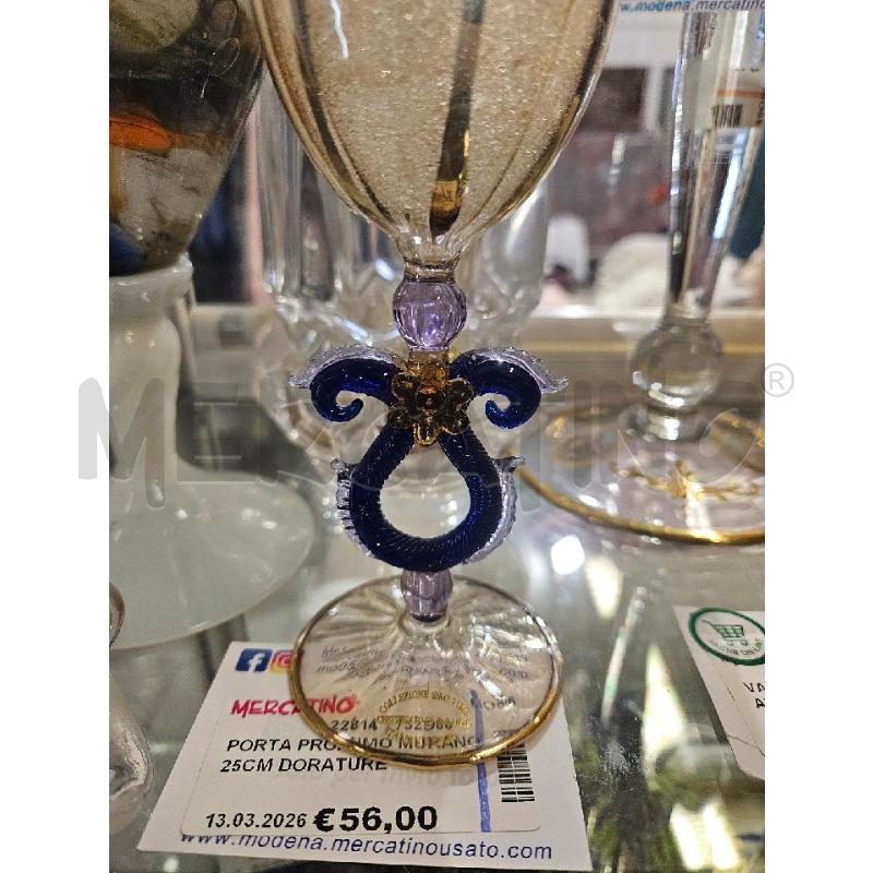 PORTA PROFUMO MURANO 25CM DORATURE | Mercatino dell'Usato Modena 2