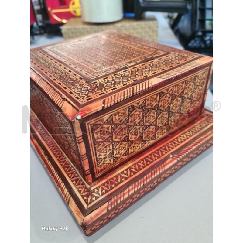 PORTA SIGARETTE LEGNO ITNARSIATO | Mercatino dell'Usato Modena 4