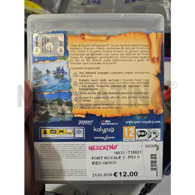 PORT ROYALE 3 - PS3 VIDEO GIOCO  | Mercatino dell'Usato Modena 2