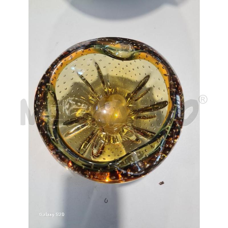 POSA CENERE MURANO BULLICANTE GIALLO 15X10CM  | Mercatino dell'Usato Modena 1