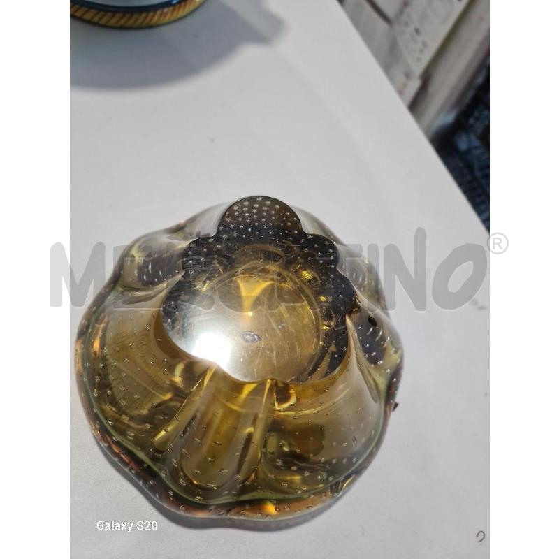 POSA CENERE MURANO BULLICANTE GIALLO 15X10CM  | Mercatino dell'Usato Modena 3