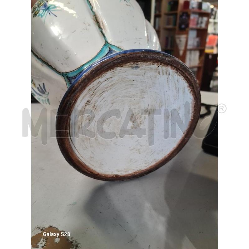 POTICHE VASO MAIO DAM CM45 RICCIOLI BLU FIORELLINI | Mercatino dell'Usato Modena 3