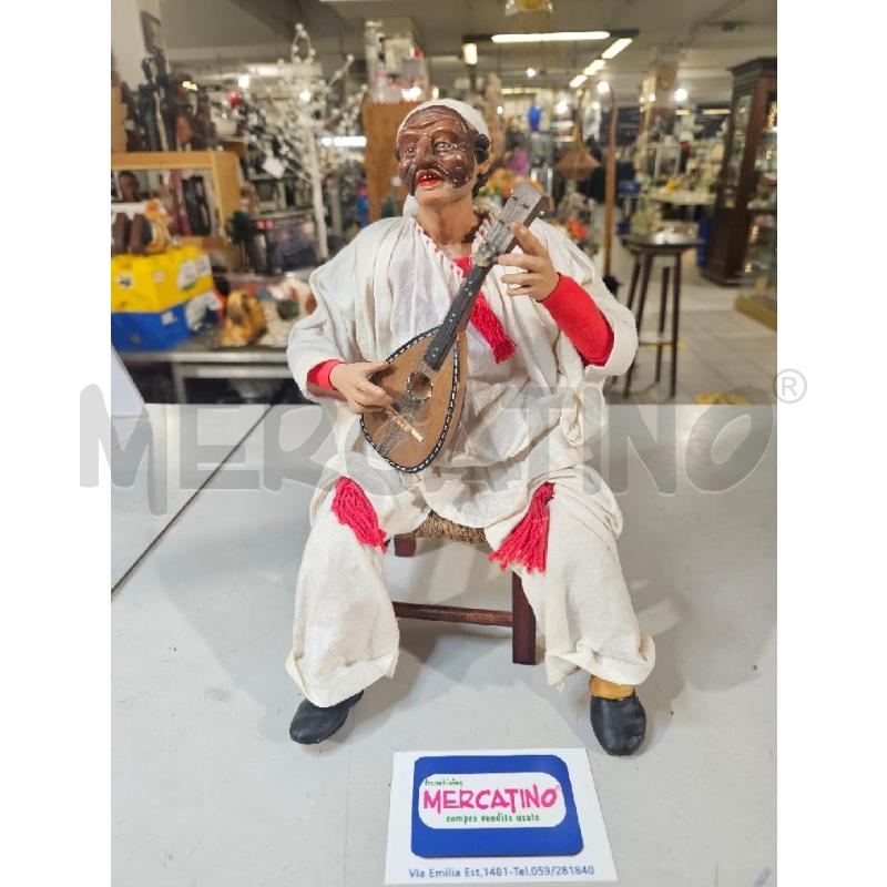 PULCINELLA SEDUTO 25CM TERRACOTTA | Mercatino dell'Usato Modena 1