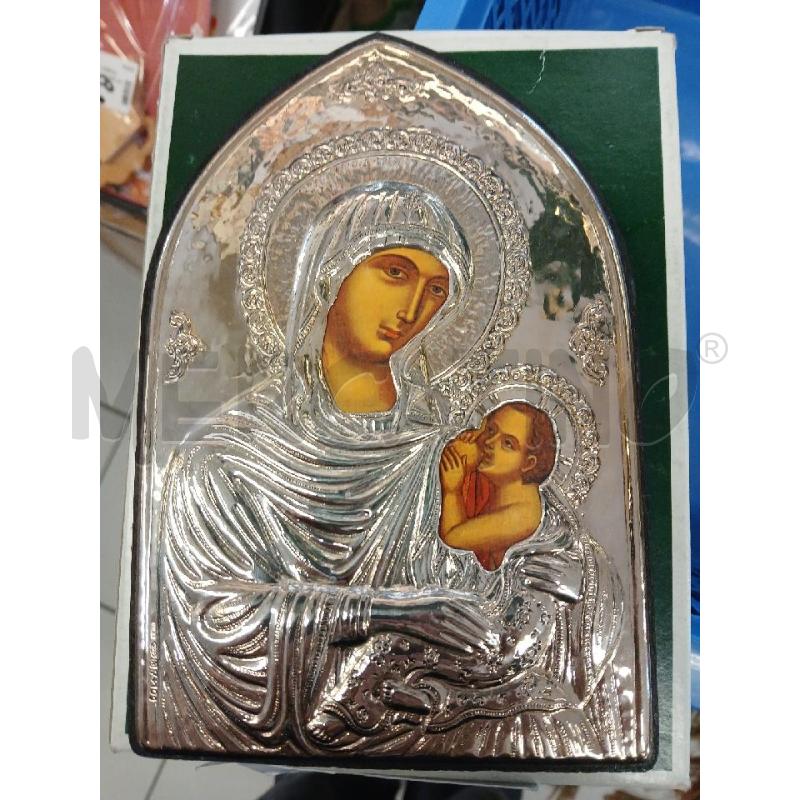 QUADRETTO ICONA LAMINA MADONNA CON BAMBINO GHIDDI 12X17.5 | Mercatino dell'Usato Modena 1