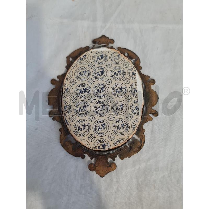 QUADRETTO OVALE FIORI CORNICE MET. | Mercatino dell'Usato Modena 2