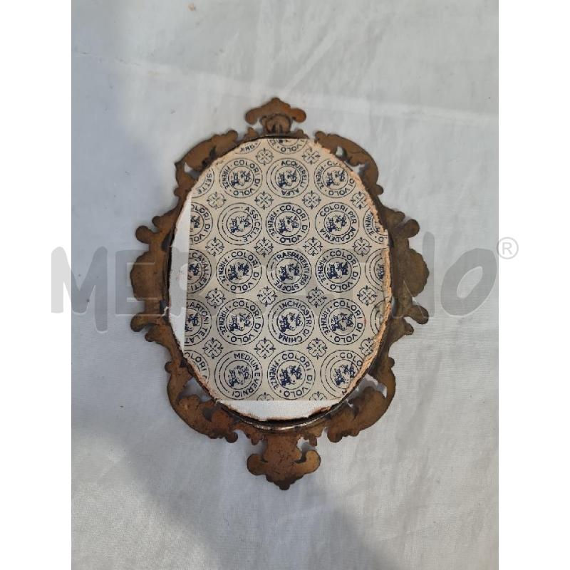 QUADRETTO OVALE FIORI CORNICE MET. | Mercatino dell'Usato Modena 2