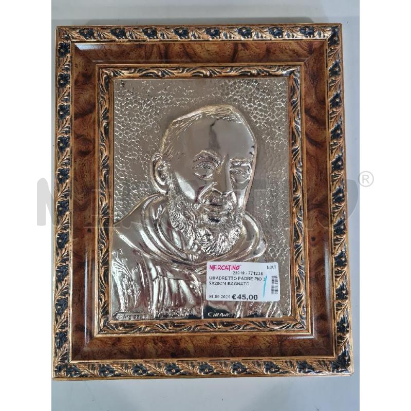 QUADRETTO PADRE PIO 35X28CM BAGNATO | Mercatino dell'Usato Modena 1