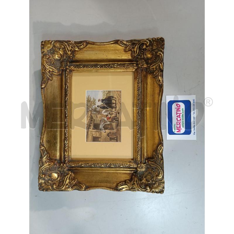QUADRO 27X22CM CORNICE LEGNO DORATO | Mercatino dell'Usato Modena 1