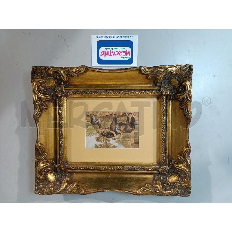 QUADRO 27X22CM CORNICE LEGNO DORATO | Mercatino dell'Usato Modena 1