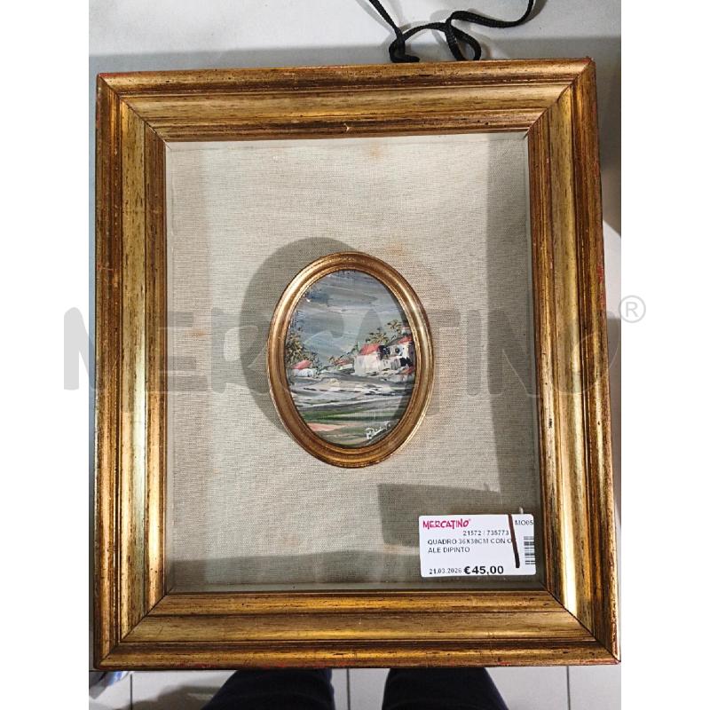 QUADRO 36X30CM CON OVALE DIPINTO | Mercatino dell'Usato Modena 1
