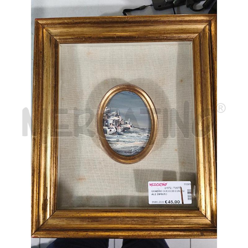 QUADRO 36X30CM CON OVALE DIPINTO | Mercatino dell'Usato Modena 1