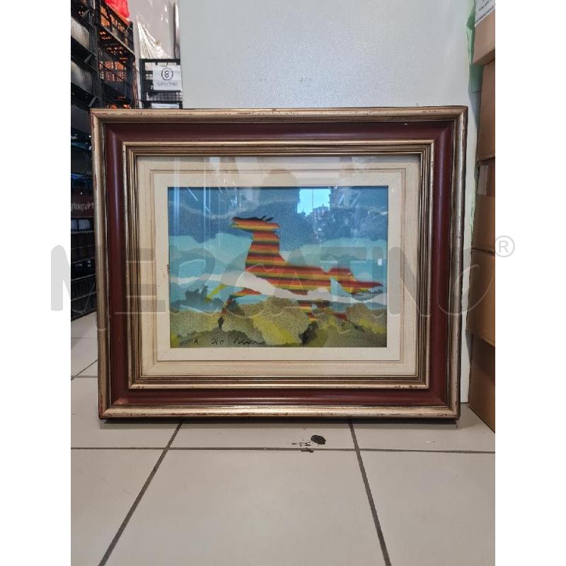 QUADRO CAVALLO ANTONIO DE MURO 66X55CM | Mercatino dell'Usato Modena 1