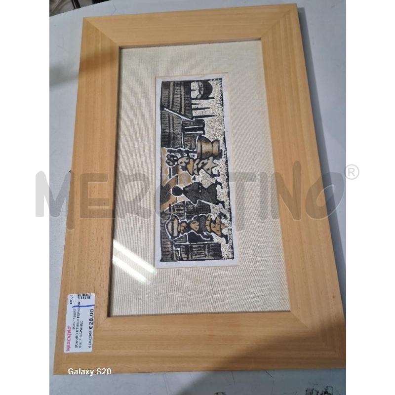 QUADRO ETNICO PERSONAGGI E CAPANNE | Mercatino dell'Usato Modena 1