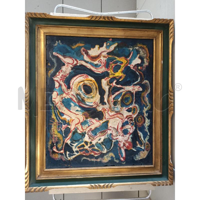 QUADRO MATERICO 78X66CM HASTIANATTE CORNICE LEGNO | Mercatino dell'Usato Modena 1