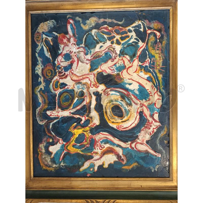 QUADRO MATERICO 78X66CM HASTIANATTE CORNICE LEGNO | Mercatino dell'Usato Modena 3