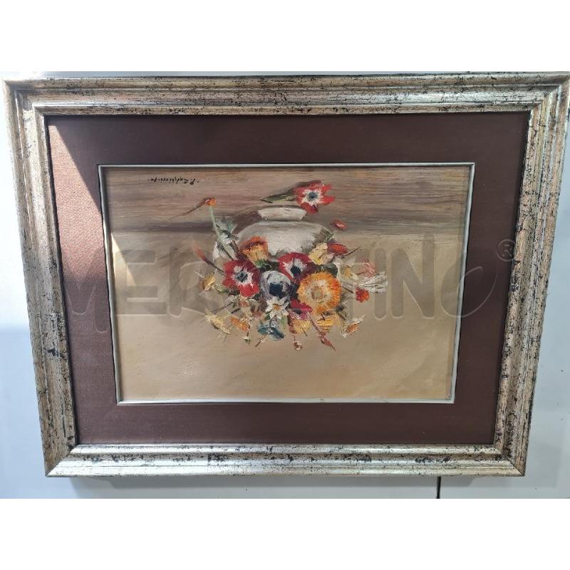 QUADRO OLIO 64X51CM NATURA MORTA VASO FIORI | Mercatino dell'Usato Modena 1
