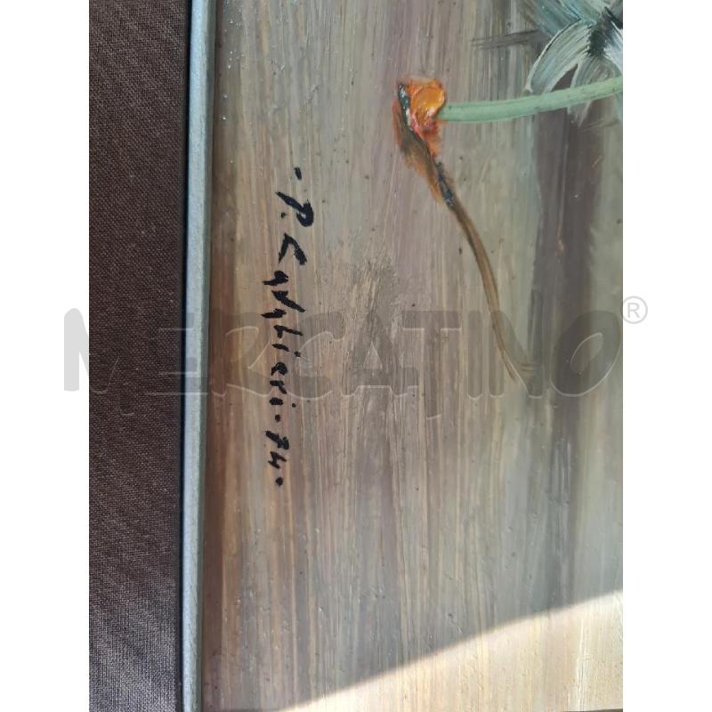 QUADRO OLIO 64X51CM NATURA MORTA VASO FIORI | Mercatino dell'Usato Modena 2