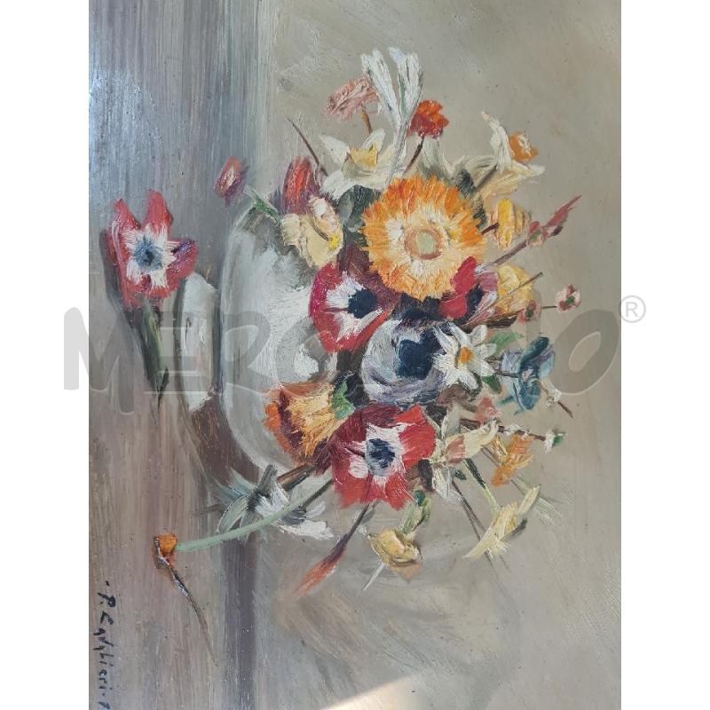 QUADRO OLIO 64X51CM NATURA MORTA VASO FIORI | Mercatino dell'Usato Modena 3