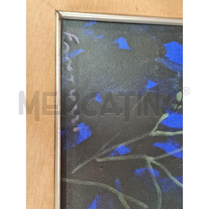 QUADRO OLIO 86X67CM NOTTE BLU FIGURA CON MANTELLO ROSSO | Mercatino dell'Usato Modena 2