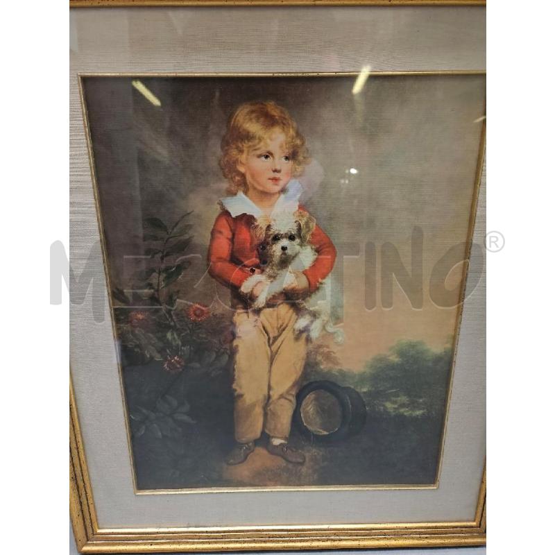 QUADRO OLIO BAMBINO 55X65CM CORNICE LEGNO DORATA | Mercatino dell'Usato Modena 2