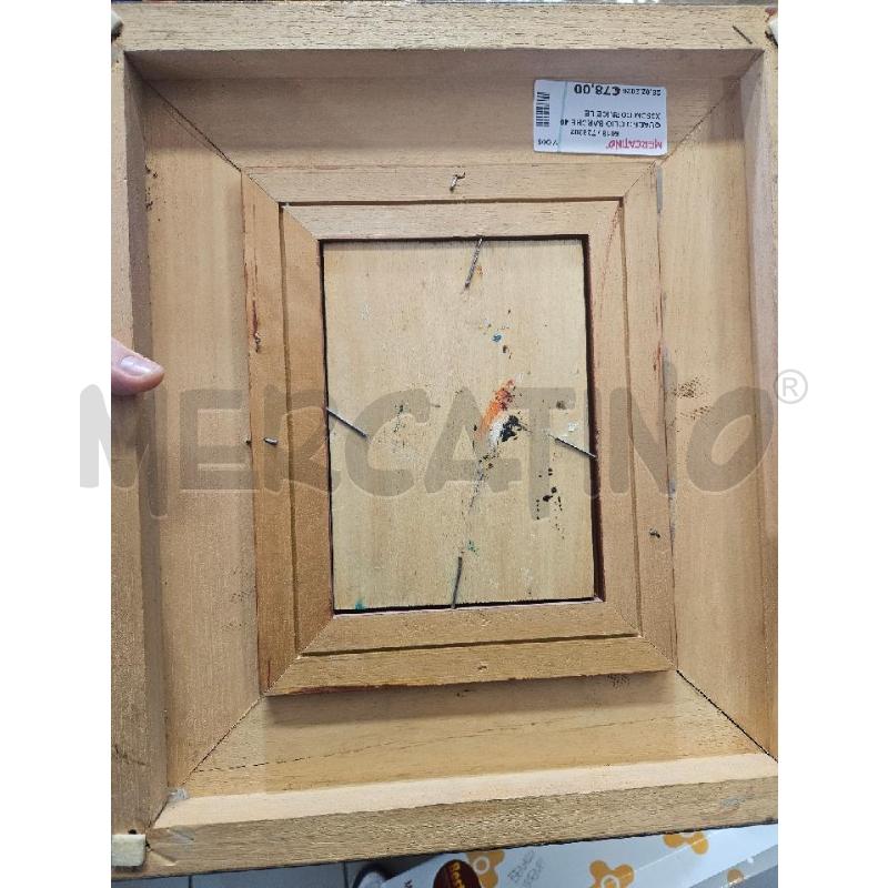 QUADRO OLIO BARCHE 40X35CM CORNICE LEGNO DORATA | Mercatino dell'Usato Modena 3