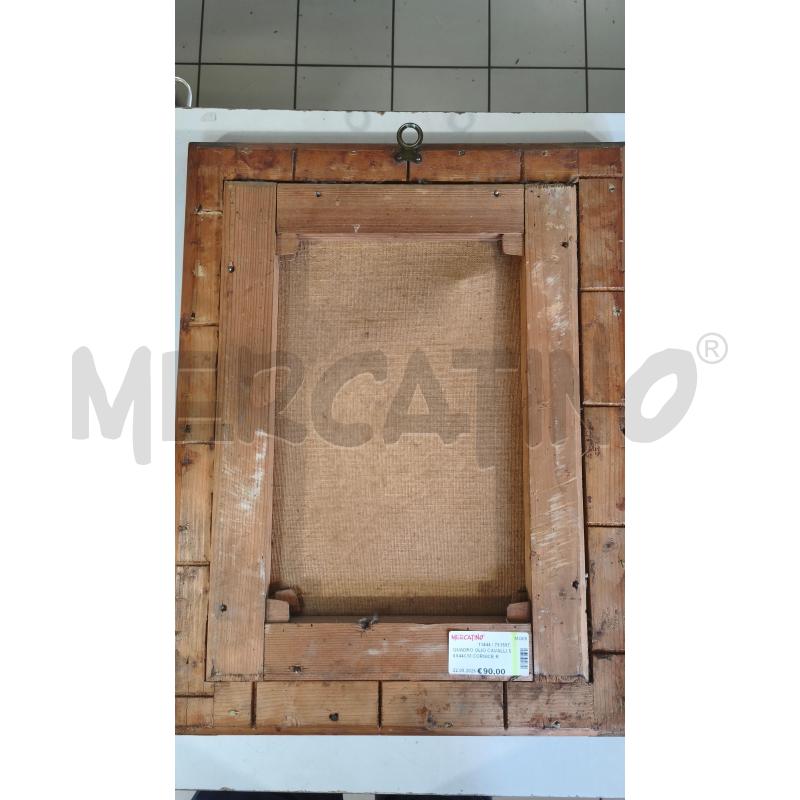 QUADRO OLIO CAVALLI 58X44CM CORNICE RADICA | Mercatino dell'Usato Modena 4