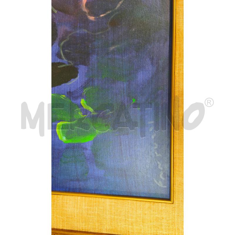 QUADRO OLIO CITTA NOTTE LUNA CACTUS 92X72CM | Mercatino dell'Usato Modena 2