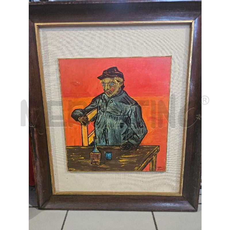 QUADRO OLIO COPIA L'UBRIACO VAN GOGH 67X57CM | Mercatino dell'Usato Modena 1