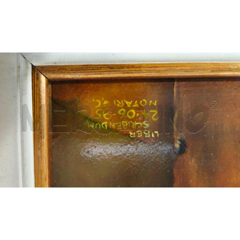QUADRO OLIO NATURA MORTA TAVOLO FRUTTA NOTARI 95X67CM CORNICE LEGNO DORATURA | Mercatino dell'Usato Modena 3