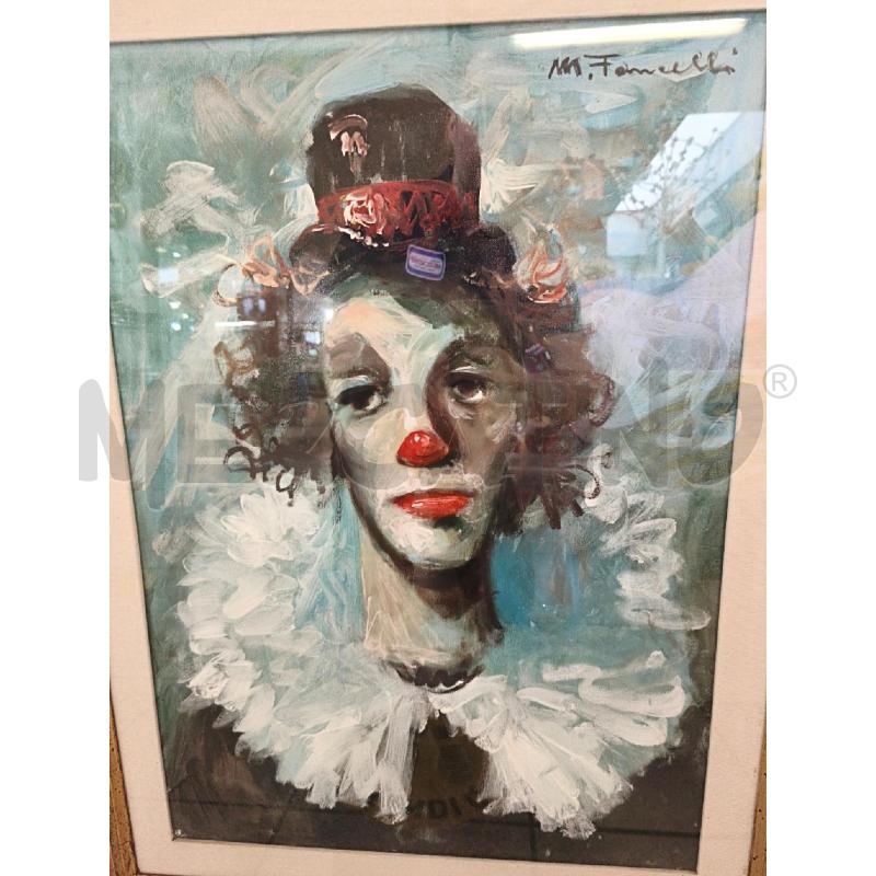 QUADRO OLIO PAGLIACCIO 86X68CM  | Mercatino dell'Usato Modena 2