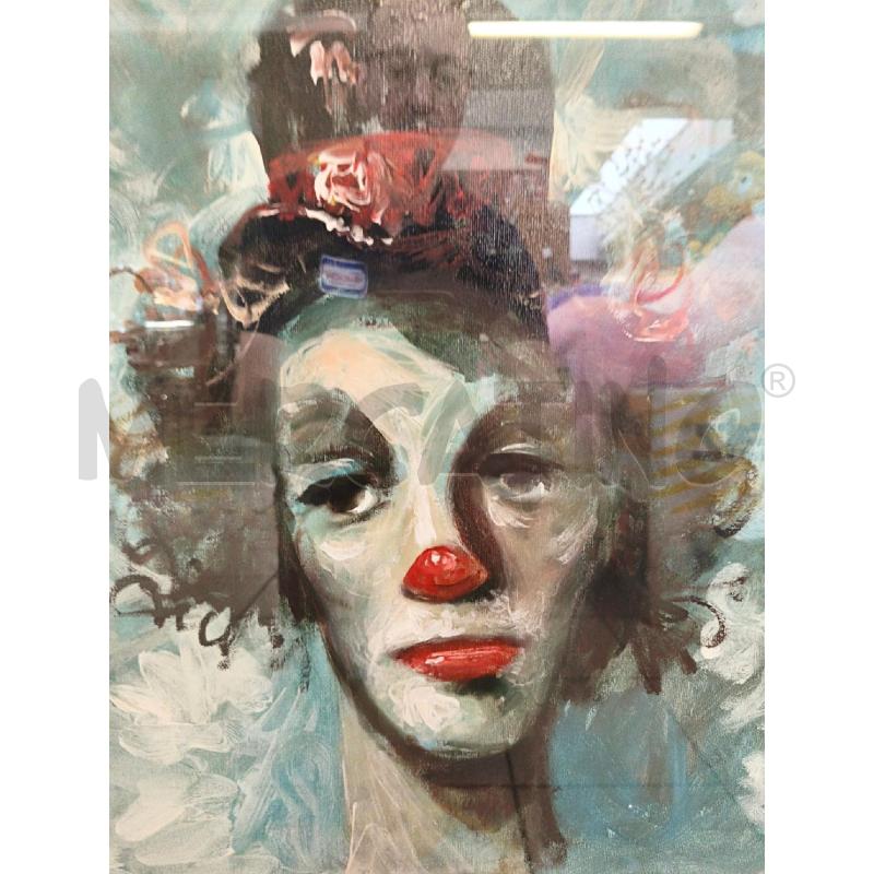 QUADRO OLIO PAGLIACCIO 86X68CM  | Mercatino dell'Usato Modena 3