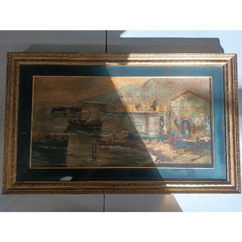 QUADRO OLIO PESCATORI 75X45CM | Mercatino dell'Usato Modena 1