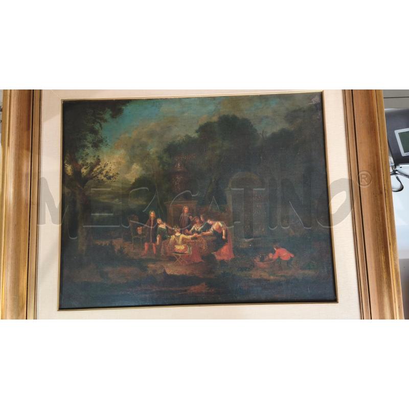 QUADRO OLIO SCENE CONVIVIALE NELLA NATURA 103X88CM | Mercatino dell'Usato Modena 2