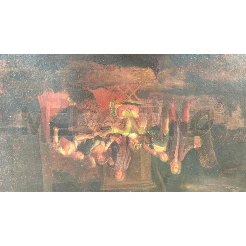 QUADRO OLIO SCENE CONVIVIALE NELLA NATURA 103X88CM | Mercatino dell'Usato Modena 3